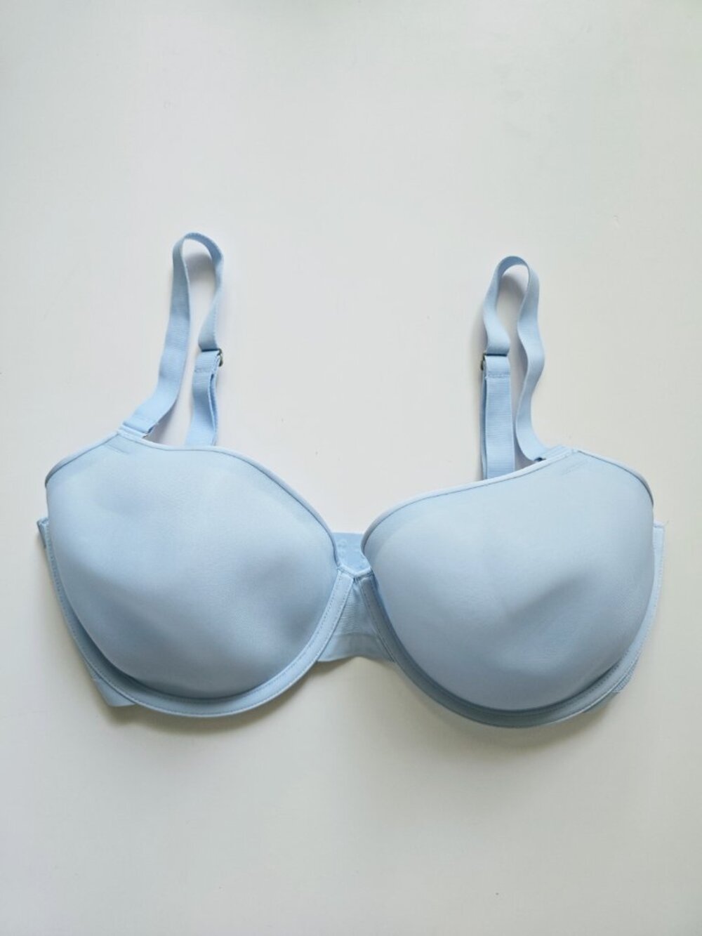 CUUP Demi Spacer Underwire Light Blue Lightly Lined T-Shirt Bra 34G Molded